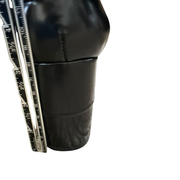 Vintage Early Y2K Robert Clergerie Paris Black Leather Sock-Boot Heels, Size 7.5 - Picture 8 of 8